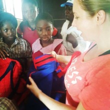 Students Showing Off Their Bags