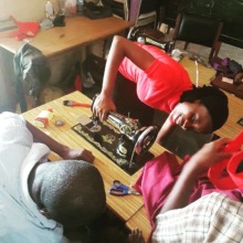 Mary Demonstrating Machine Maintenance