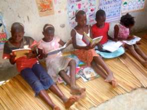 The library's children's section is always busy.
