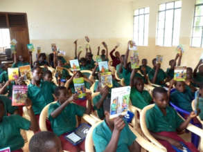 Reading class with the new books in Dzitsoni