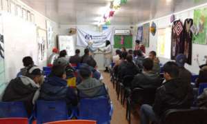 A class on reproductive health in Azraq Camp