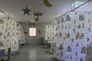 A delivery room at Azraq Camp Hospital