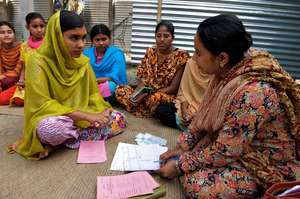 ELA members at a microfinance group meeting.