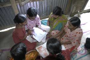 Girls at Safe Space meeting in Bangladesh