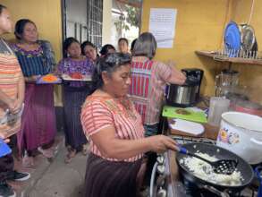 Working together to prepare  yummy nutritious meal