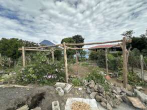 Beginning of construction of outdoor gazebo