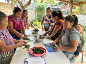 Working together to prepare a nutritious meal