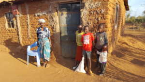 Grandma with 4 of her 9 grandchildren