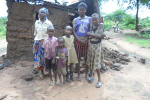 A family that receives food baskets