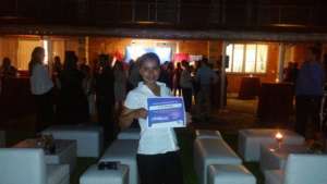 Cirila with her certificate