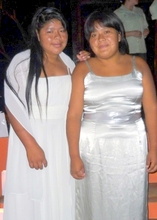 Raquel and Marisa, graduates from Ache community