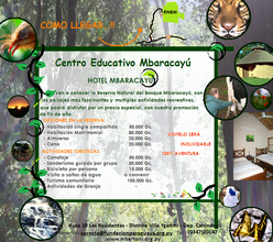 Promotional Flyer of the Mbaracayu Hotel