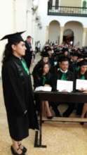 Sandra receives her diploma