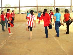 Training at school before the big journey