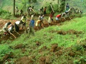 Farmers starting a new garden.