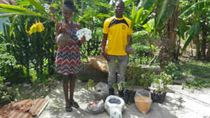 LFBS farmers with seeds, saplings, and trees