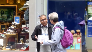 Gopi at our public action in Manchester