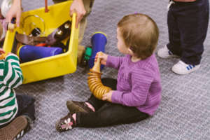 Toddler Enjoying Music Clas