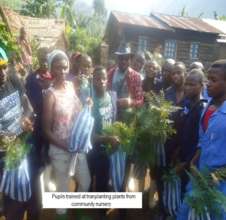Pupils trained at transplanting plants
