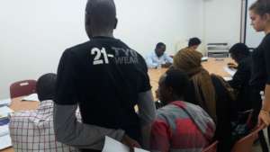 Students in English group 1 at the Schoolhouse