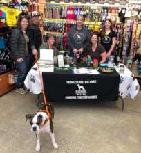 Adoption event. Great group of volunteers on hand