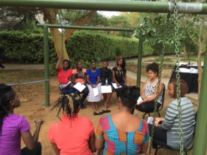 Girls meet with mentors, Dec 2016, Kenya