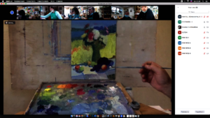 A screenshot of a distant class for nursing home