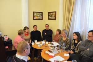A meeting of the Job Club at Russian House