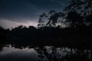 Lightning strike in Sucusari. Photo: B. Griffiths