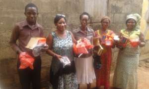 Delighted teachers that received solar lights