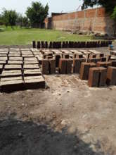 The abode bricks being dried