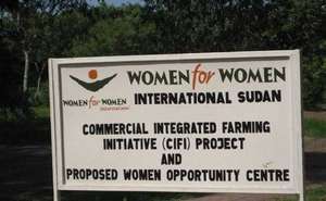 The sign outside of the CIFI project land in Sudan