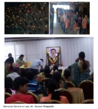 Memorial service to Mr. Ganesh Pulaparthi