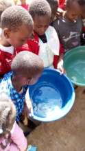 Children learn about hygiene at Health Day