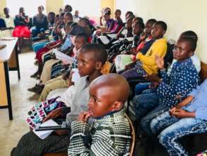 Primary school students attending holiday classes