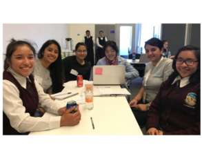 Lulu and Karla working on their app idea