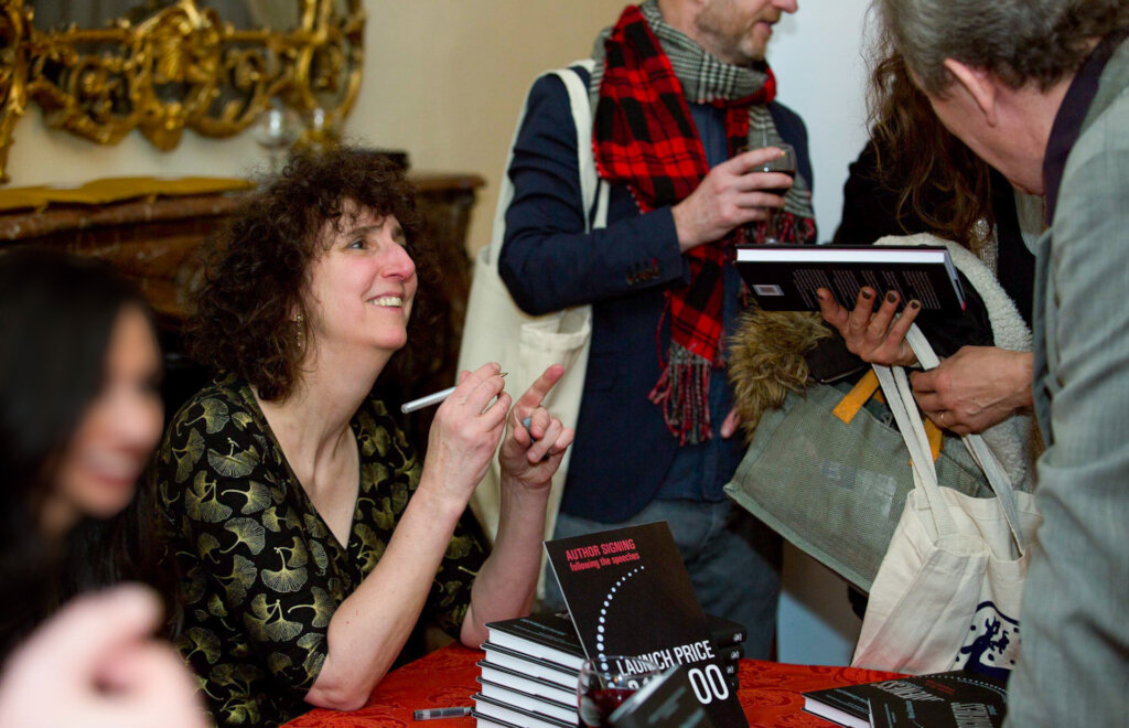 Founder, Marina Cantacuzino at a book signing