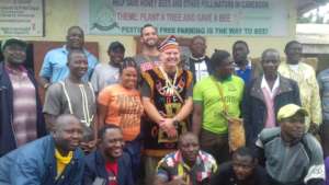 group photo with cooperative members and guest