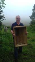 Mr Jeff Potts at the  watershed to install hives