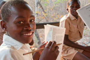 Enjoying a Bush Camp lesson in Zimbabwe