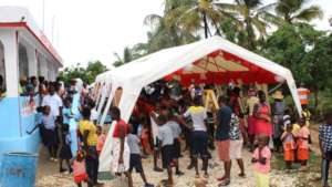 Local residents enjoy opening ceremony activities
