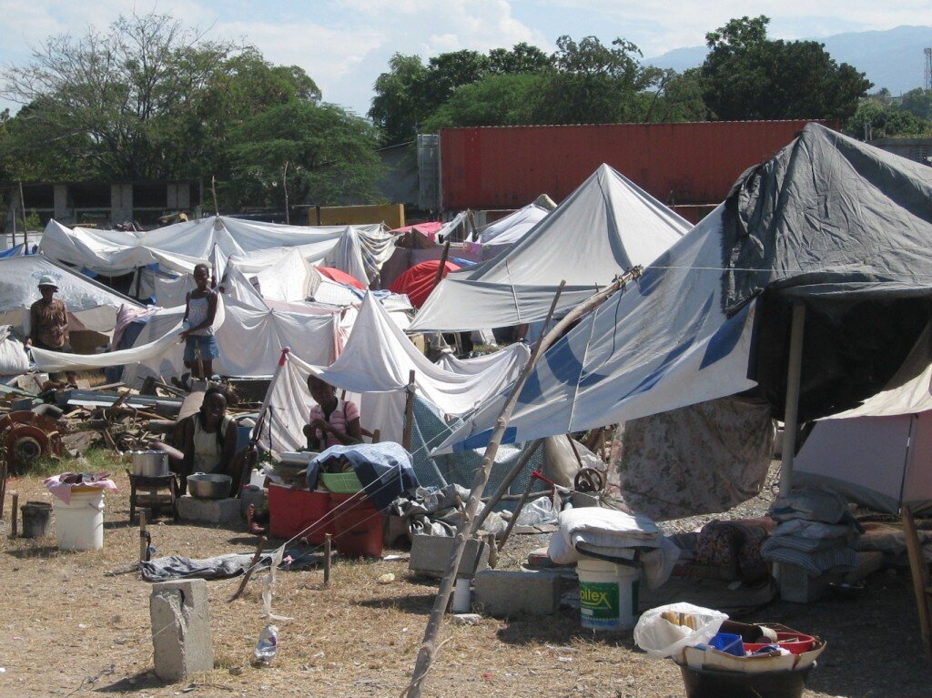 Tent encampment after 2010 earthquake