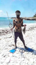 Fisherman after free diving