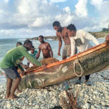 Fishermen and fishing boat