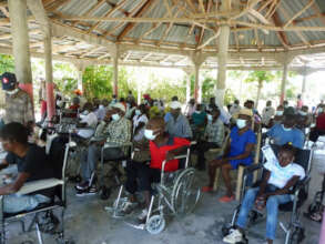 Mobility aid distribution after 2021 earthquake