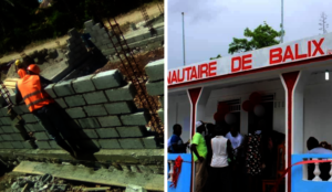 Before (left) and after (right) construction
