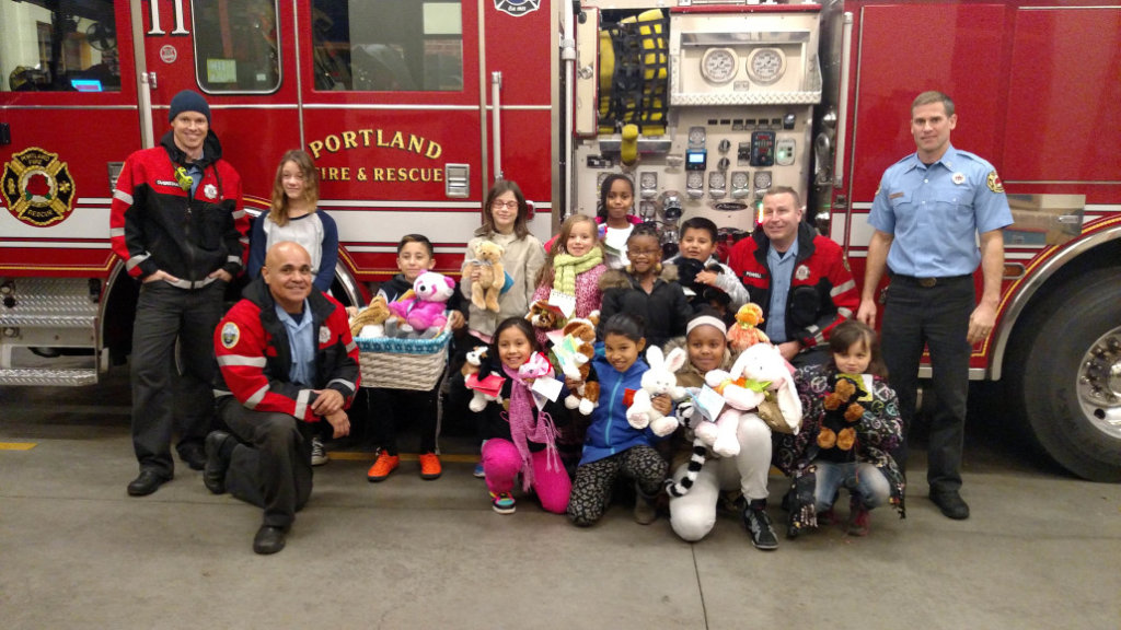 Youth at Fire station.