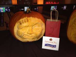 Pumpkins & Pins professionally carved pumpkin