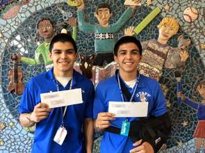 Twins Brian & Brandon receive their first paycheck