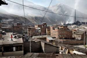 A view of the town of La Oroya